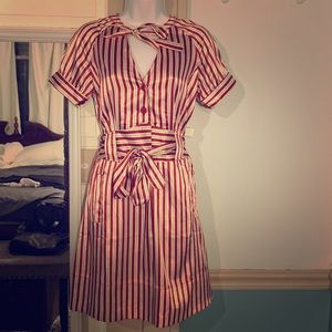 Striped silky dress